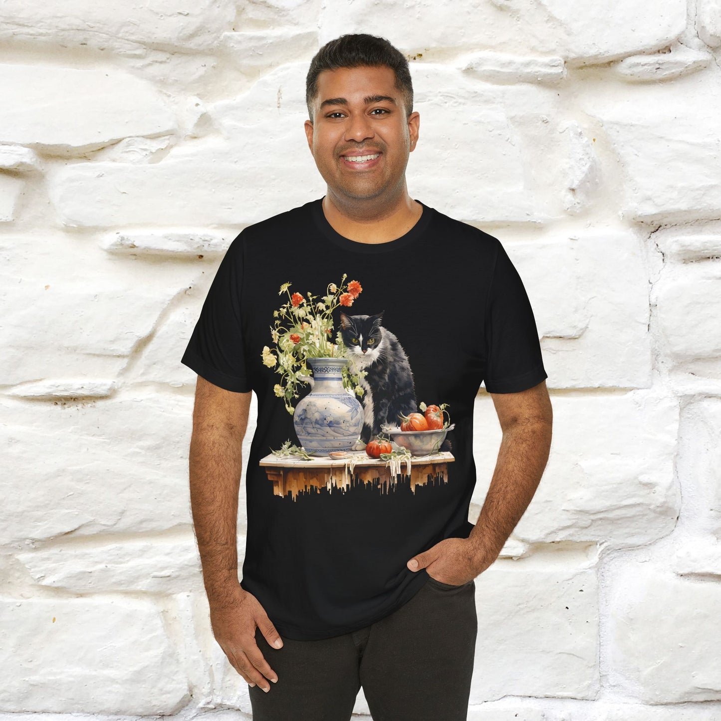 ''THe Cat and The Vase '' T-shirt for Men and Women 100% Cotton* - Nunu&Miao Studio