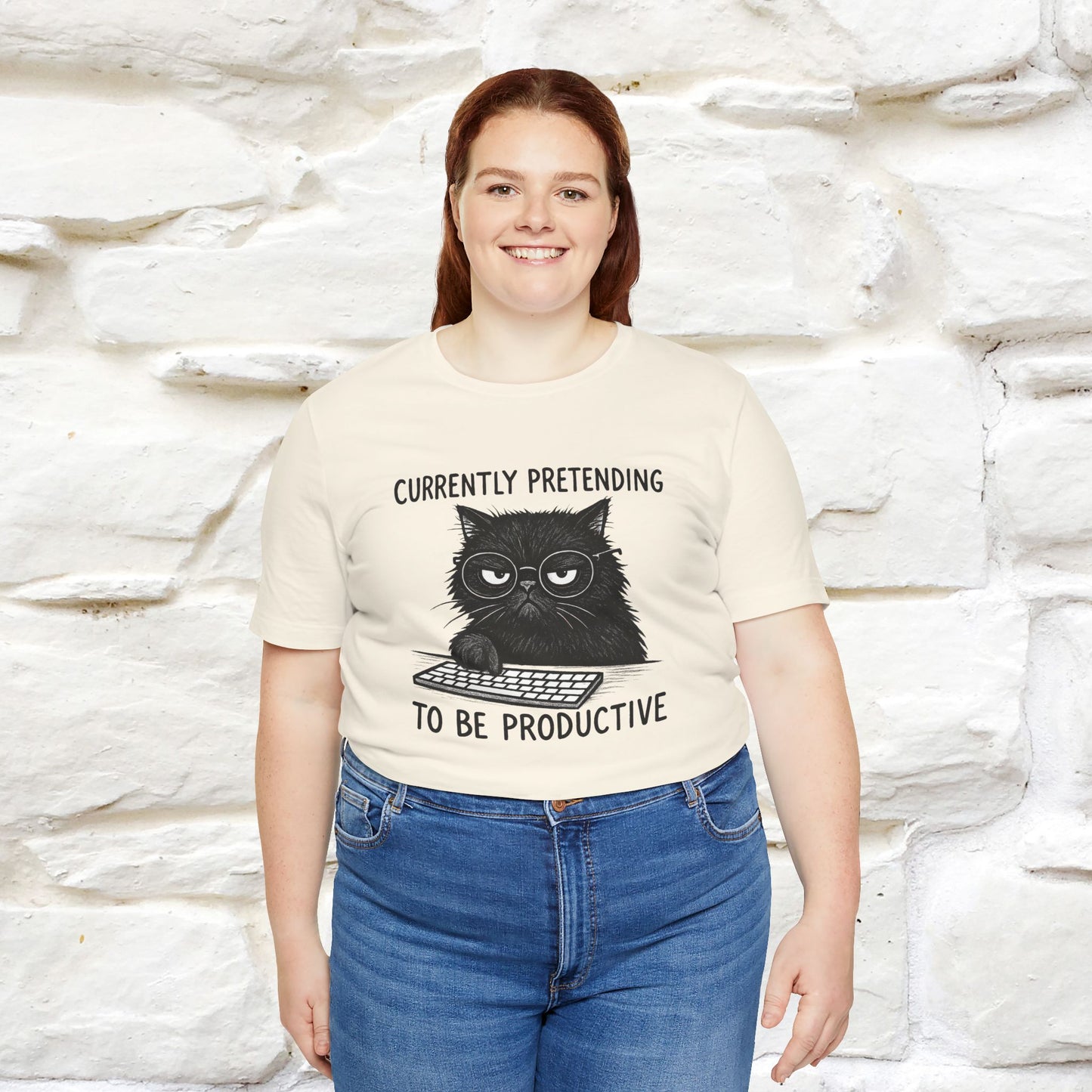 "Currently Pretending To Be Productive" |Cat T-Shirt | Nunu&Miao Studio