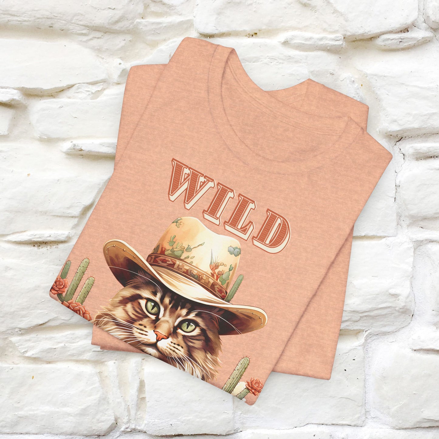 Wild Cowboy Cat T-Shirt for Men & Women | 100% Cotton* Adventure Tee - Nunu&Miao Studio