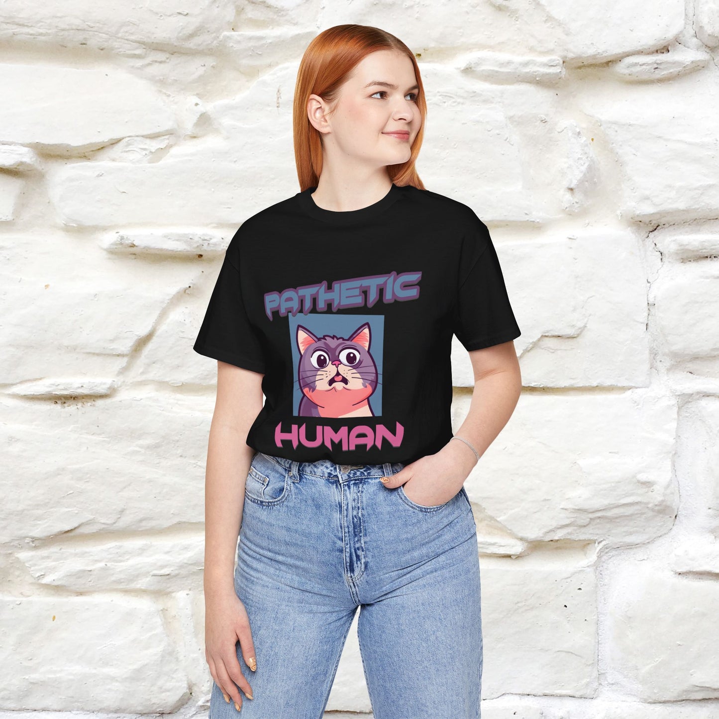 ''Pathetic Human'' | Funny Cat T-Shirt | Nunu&Miao Studio