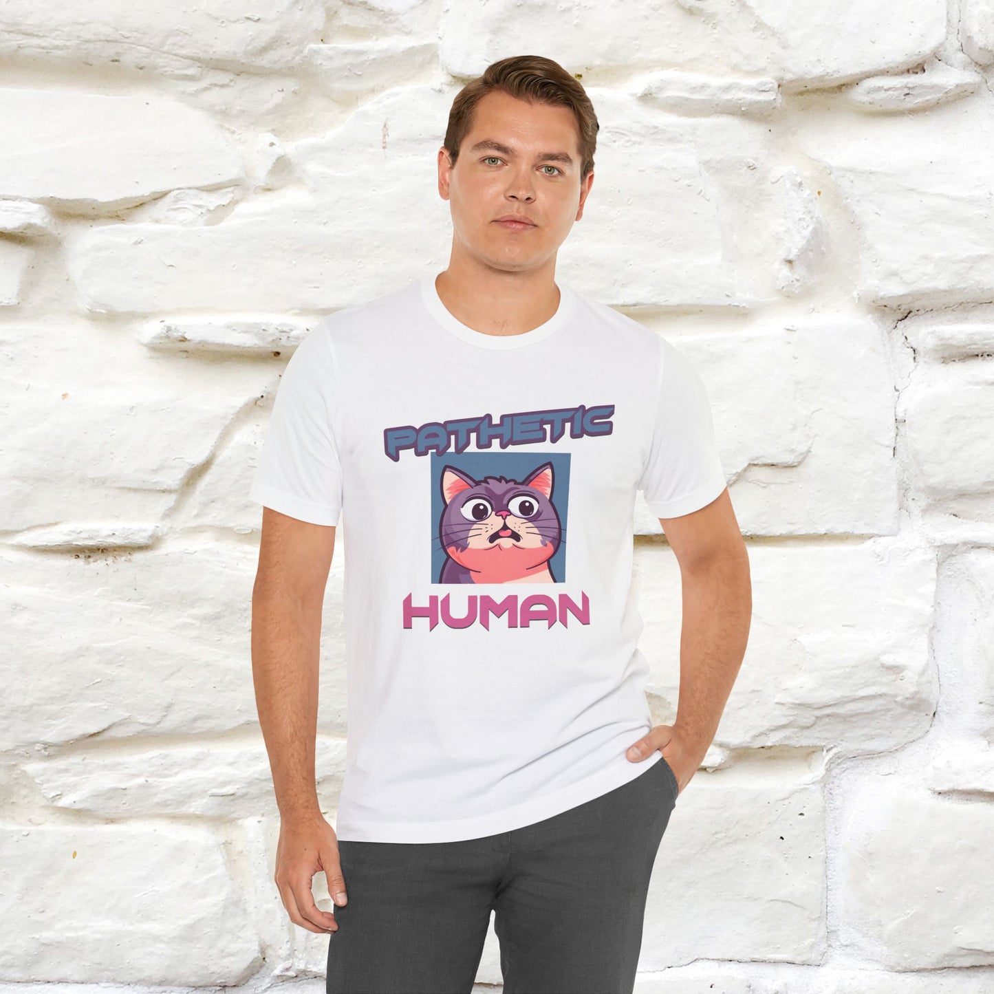 ''Pathetic Human'' | Funny Cat T-Shirt | Nunu&Miao Studio