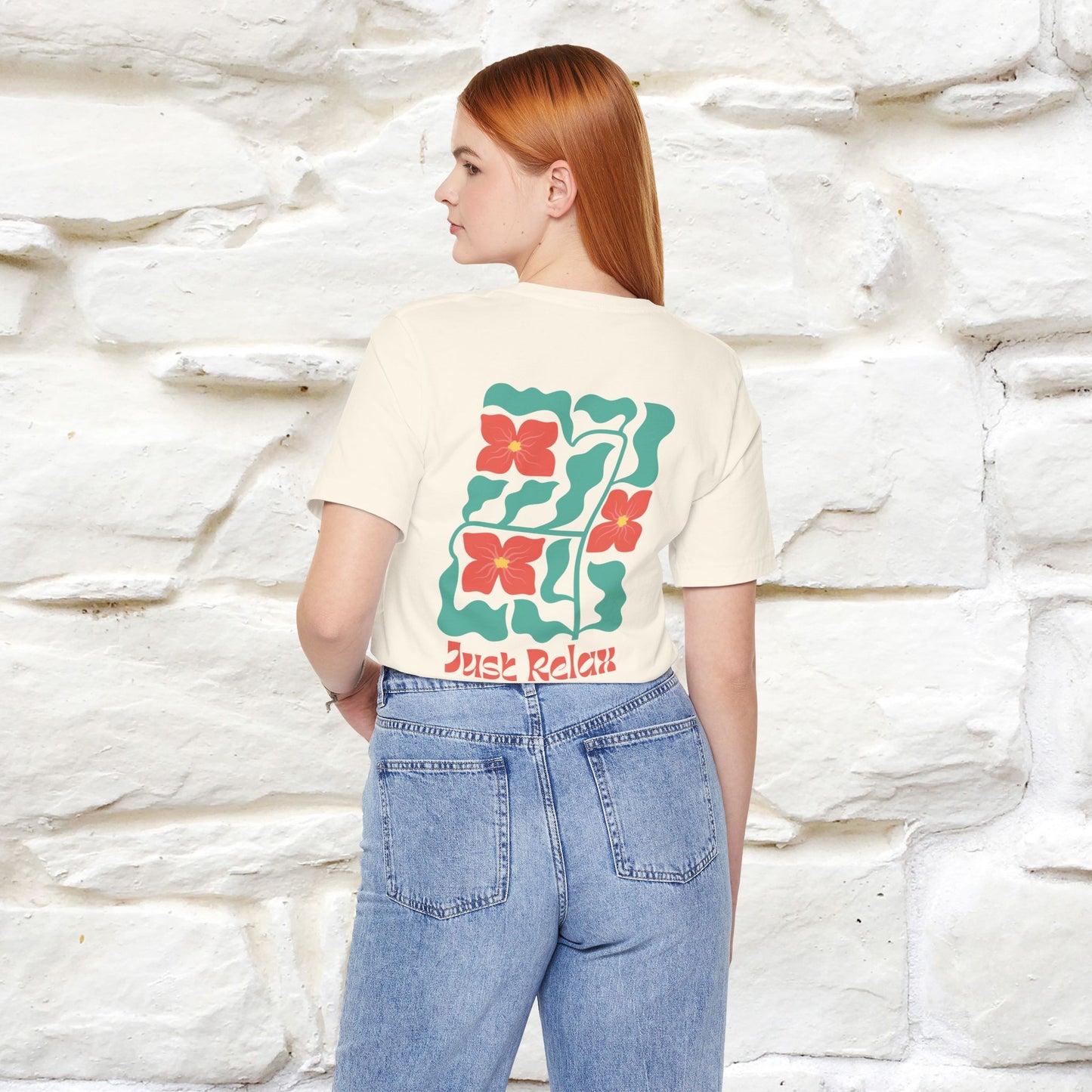 "Just Relax'' Cat T-Shirt Front and Back Design | Nunu&Miao Studio