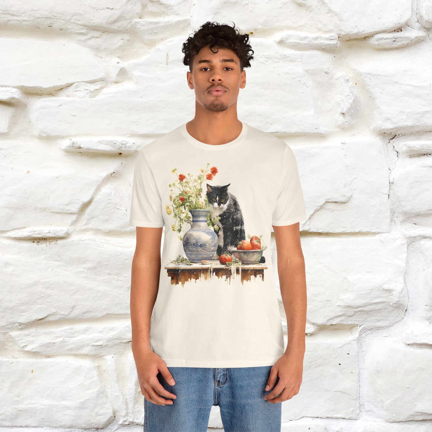''THe Cat and The Vase '' T-shirt for Men and Women 100% Cotton* - Nunu&Miao Studio