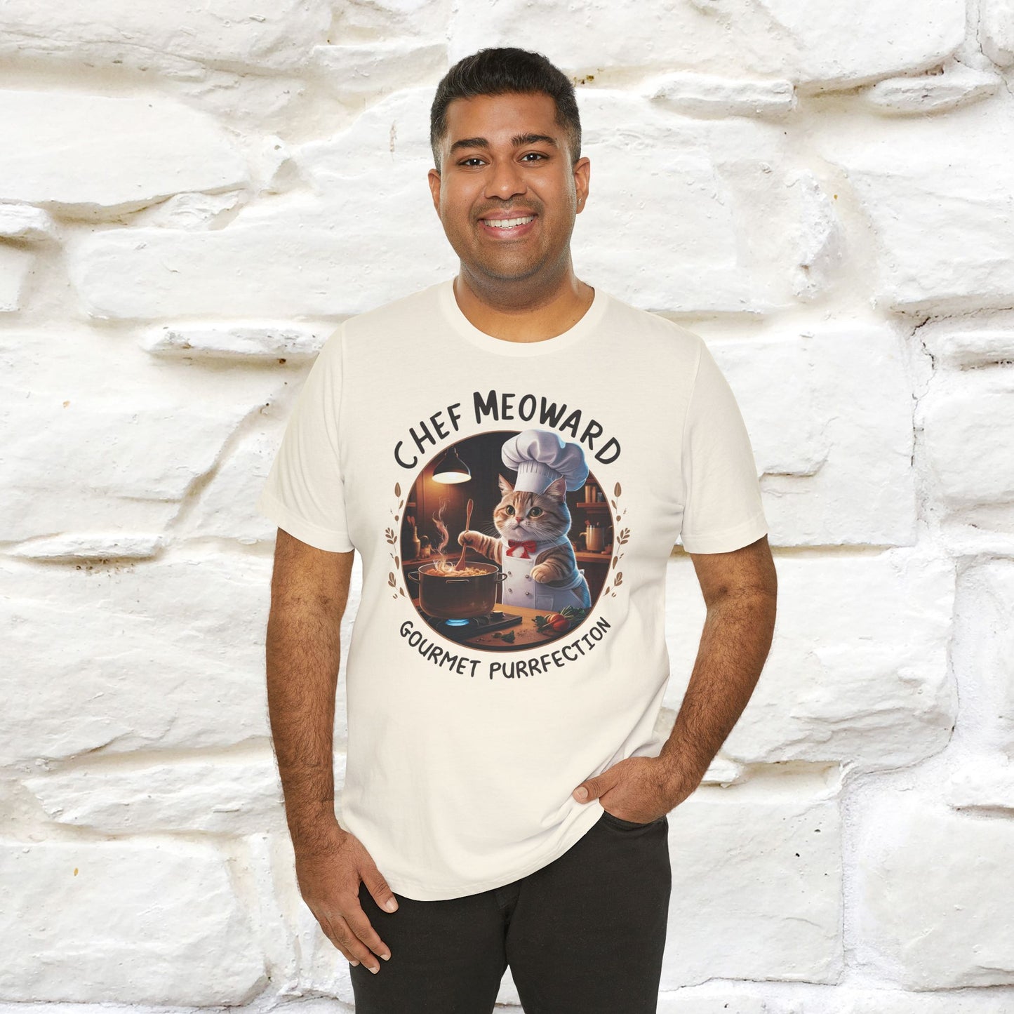 "Chef Meoward Gourmet Purrfection" Cat T-Shirt for Men & Women | 100% Cotton* - Nunu&Miao Studio