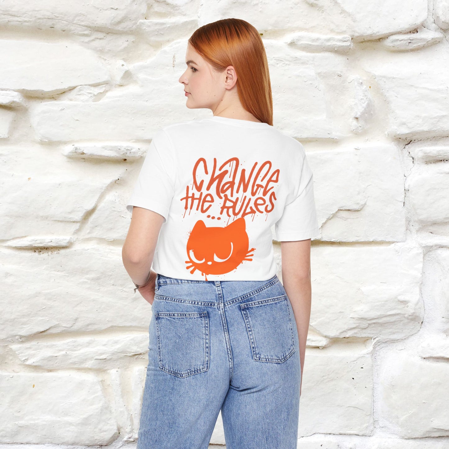 ''Change The Rules'' - Cat T-shirt -Nunu&Miao Studio