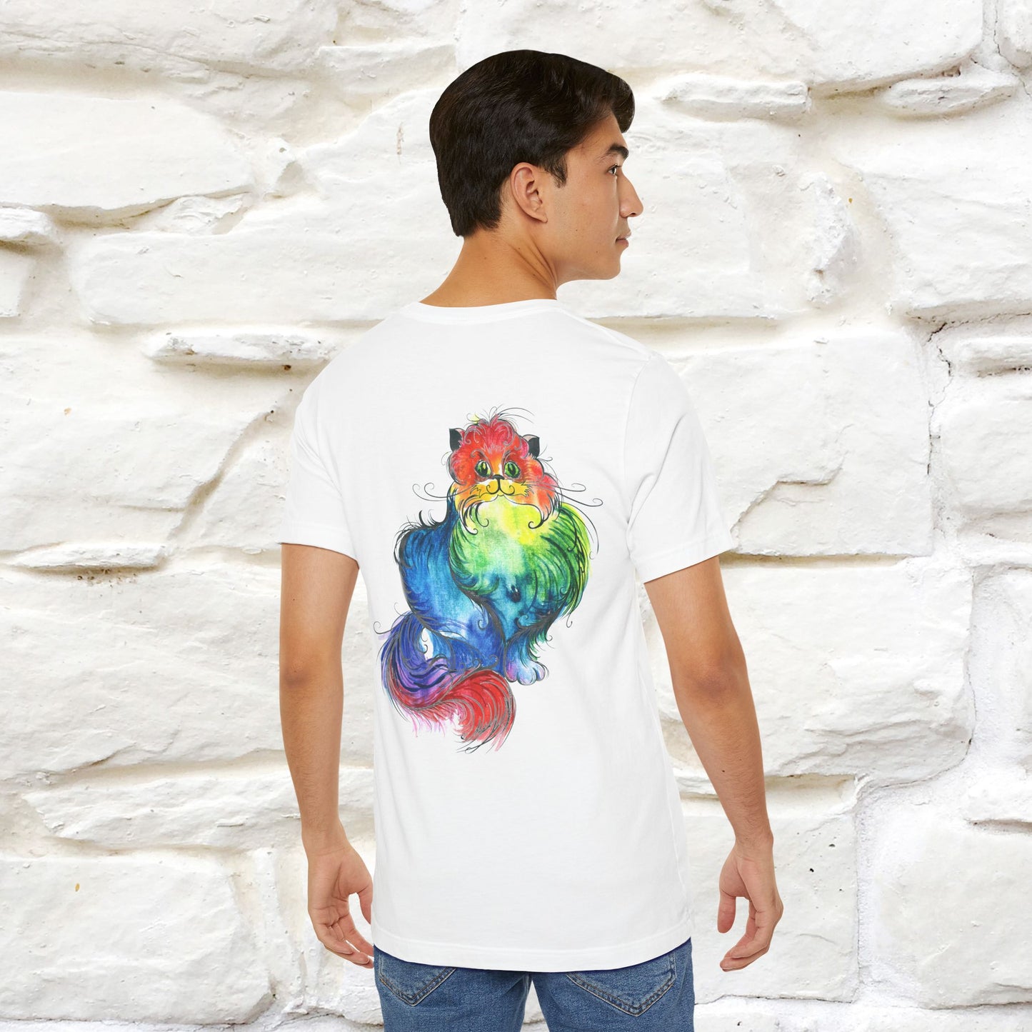"Il Pittore'' Cat T-Shirt Front and Back Design | Nunu&Miao Studio