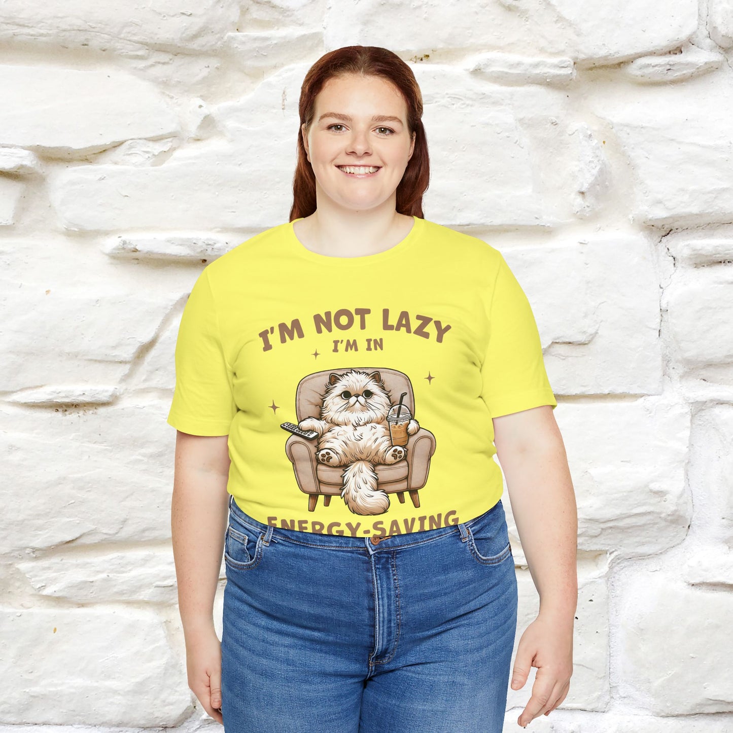 "I'm Not Lazy I'm In Energy-Saving Mode " Cat T-shirt |Nunu&Miao Studio