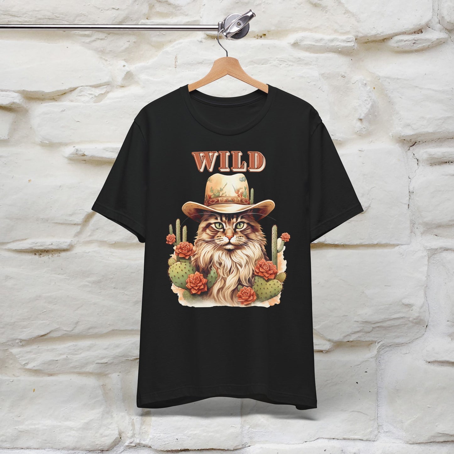 Wild Cowboy Cat T-Shirt for Men & Women | 100% Cotton* Adventure Tee - Nunu&Miao Studio