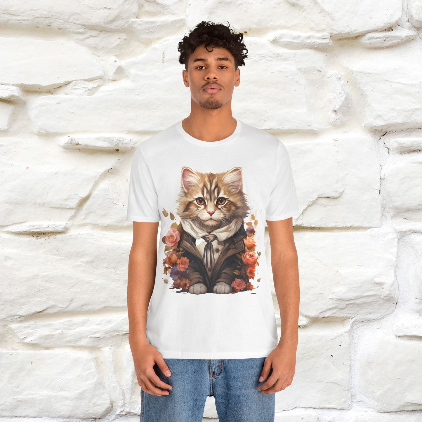 "Mr. Meow" Elegant Cat T-Shirt for Men & Women | 100% Cotton* - Nunu&Miao Studio