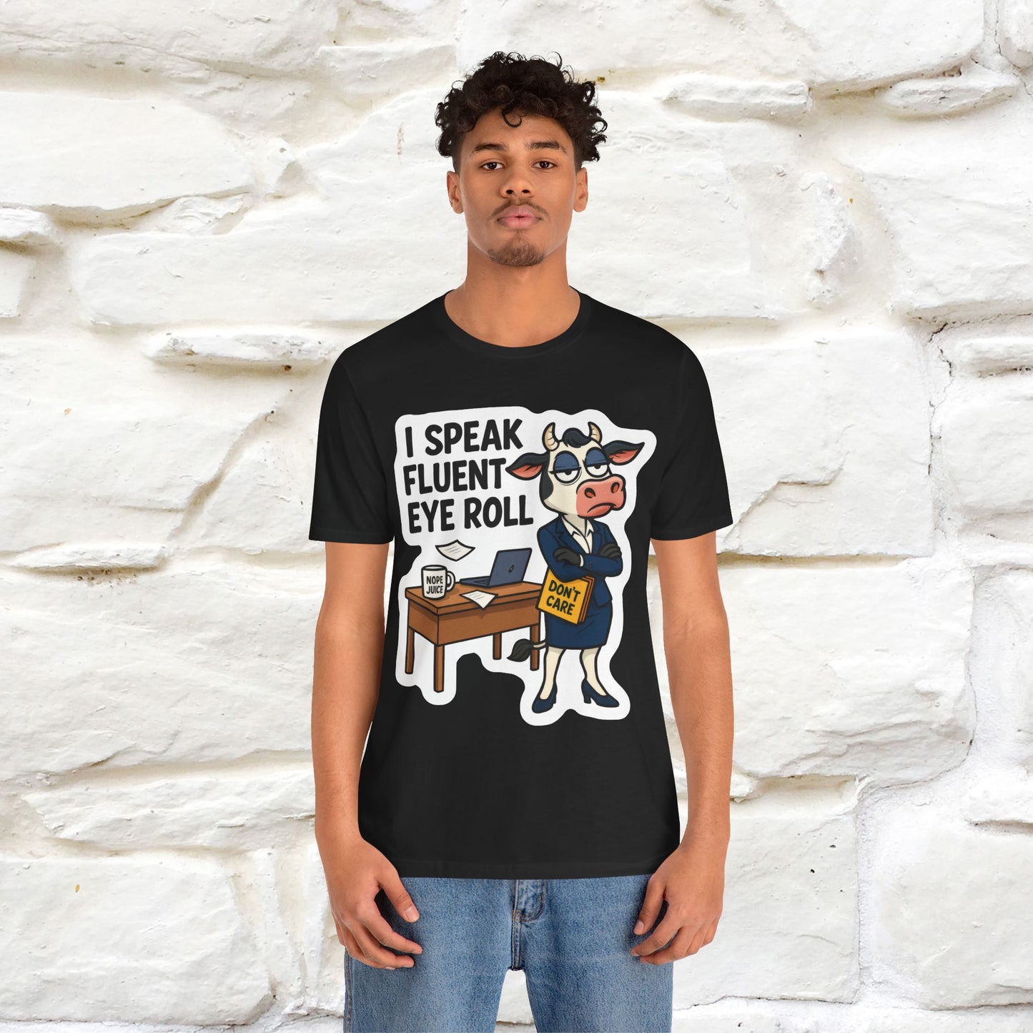 ''I Speak Fluent Eye Roll ''| Sarcastic Cat T-Shirt | Nunu&Miao Studio