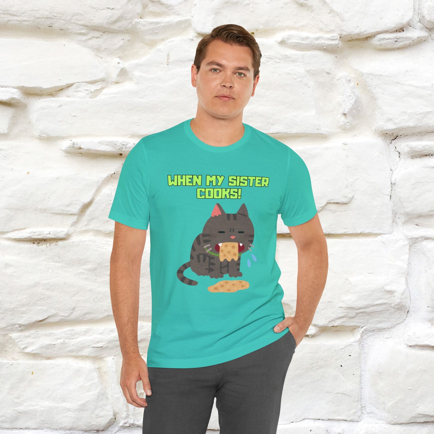 "When My Sister Cooks" Funny Cat T-shirt |Nunu&Miao Studio