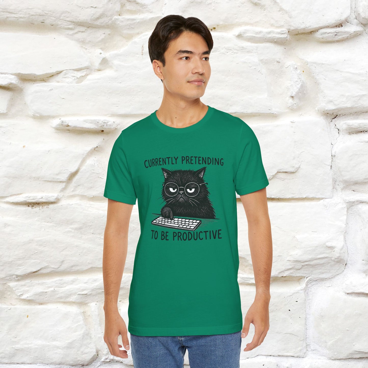 "Currently Pretending To Be Productive" |Cat T-Shirt | Nunu&Miao Studio