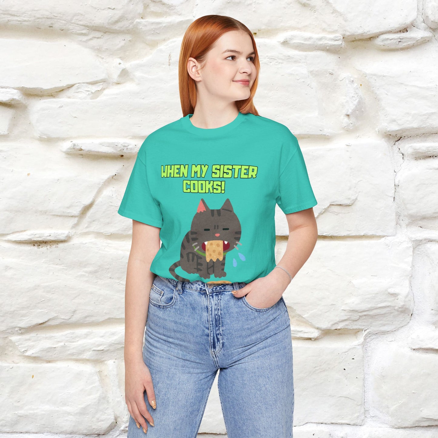 "When My Sister Cooks" Funny Cat T-shirt |Nunu&Miao Studio