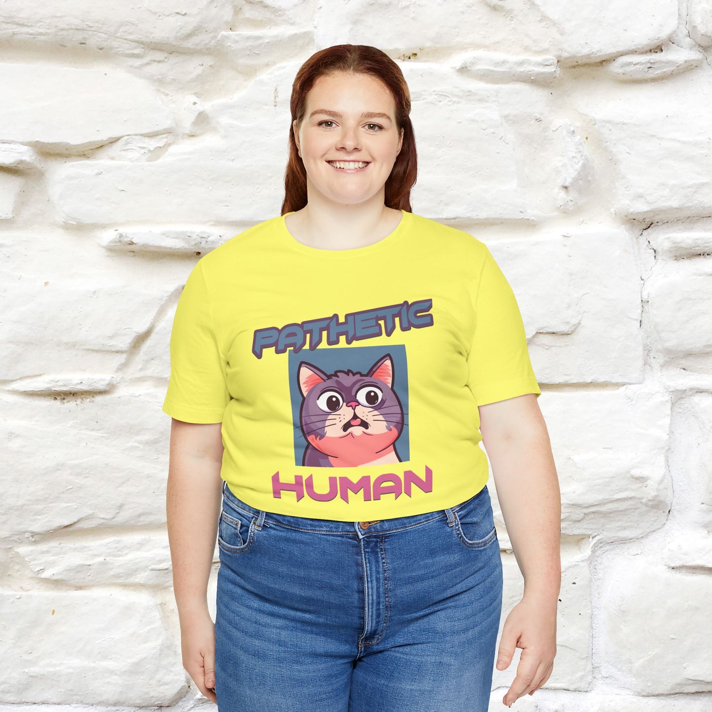 ''Pathetic Human'' | Funny Cat T-Shirt | Nunu&Miao Studio