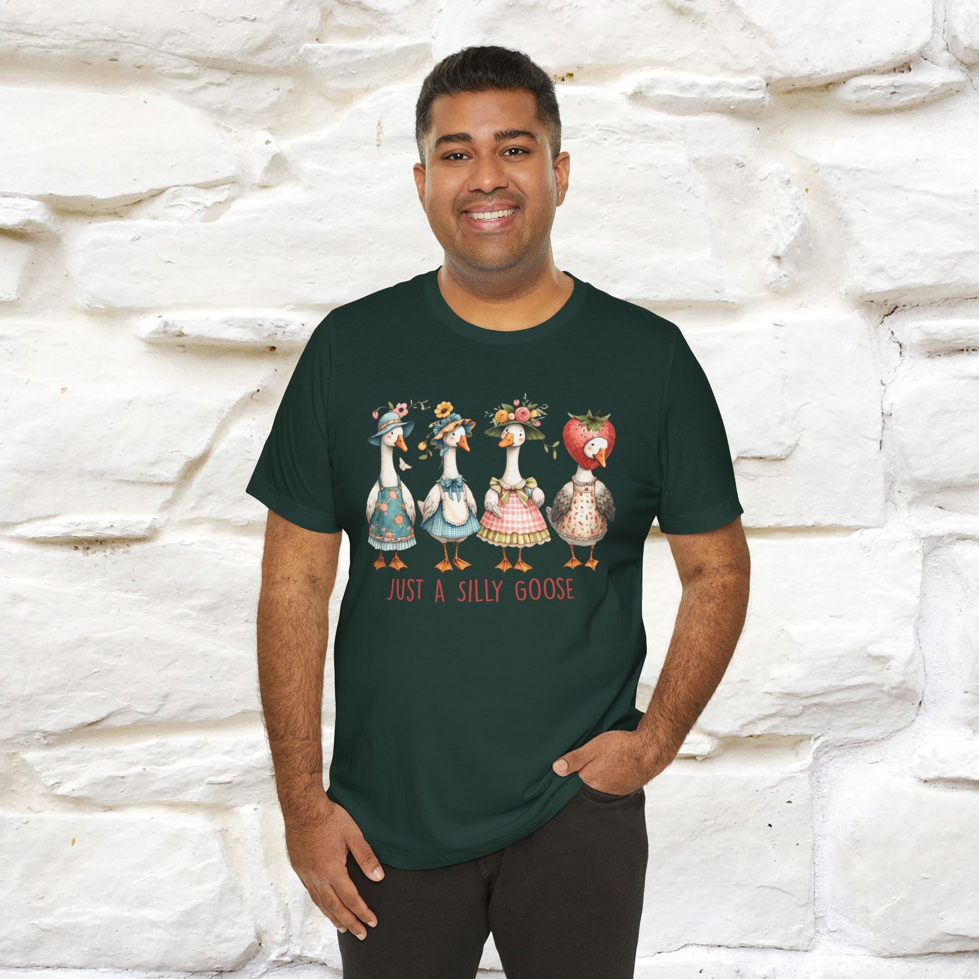 "Just A Silly Goose" Cute T-shirt |Nunu&Miao Studio - Nunu&Miao Studio