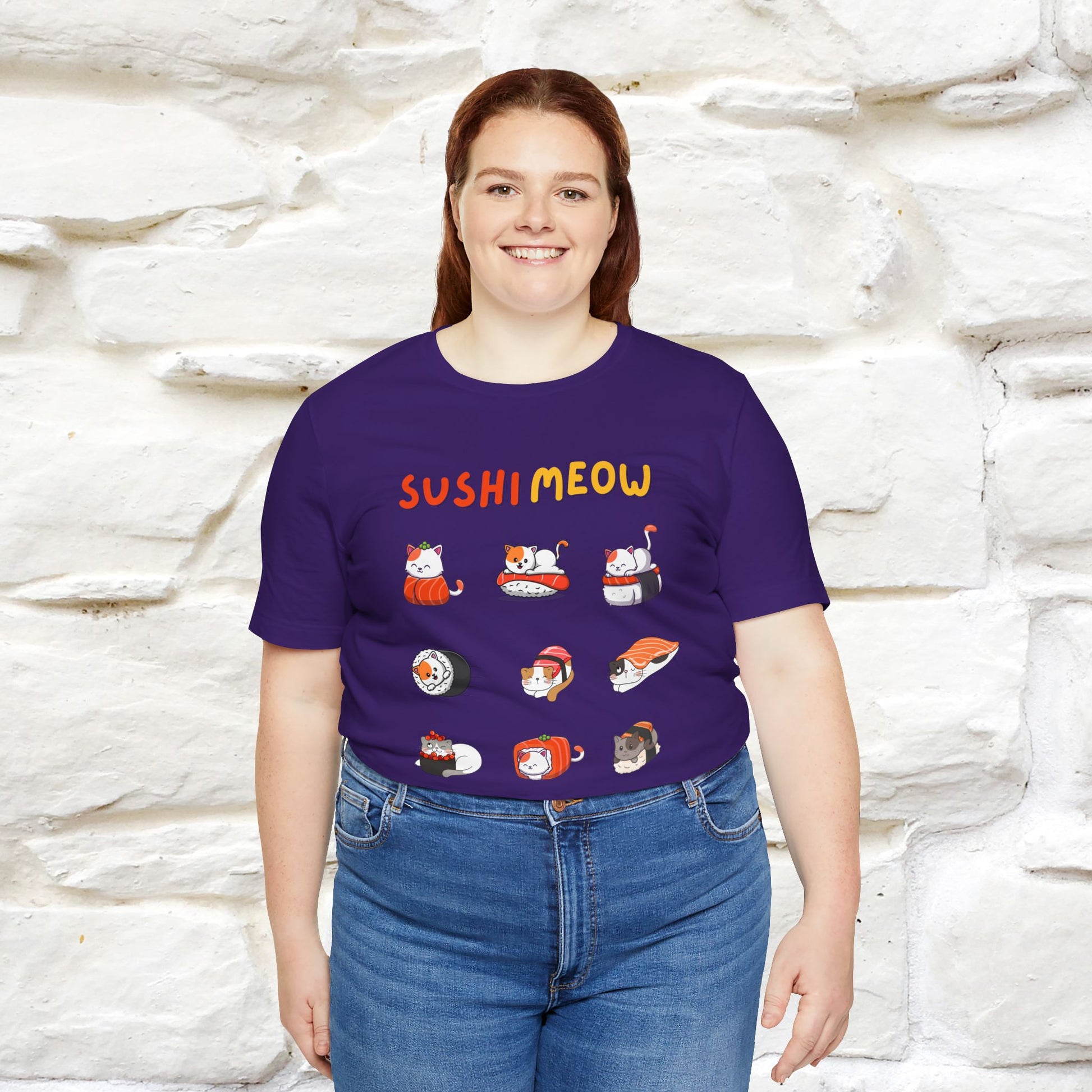 "Sushi Meow" Cat T-shirt for Men & Women | 100% Cotton* - Nunu&Miao Studio
