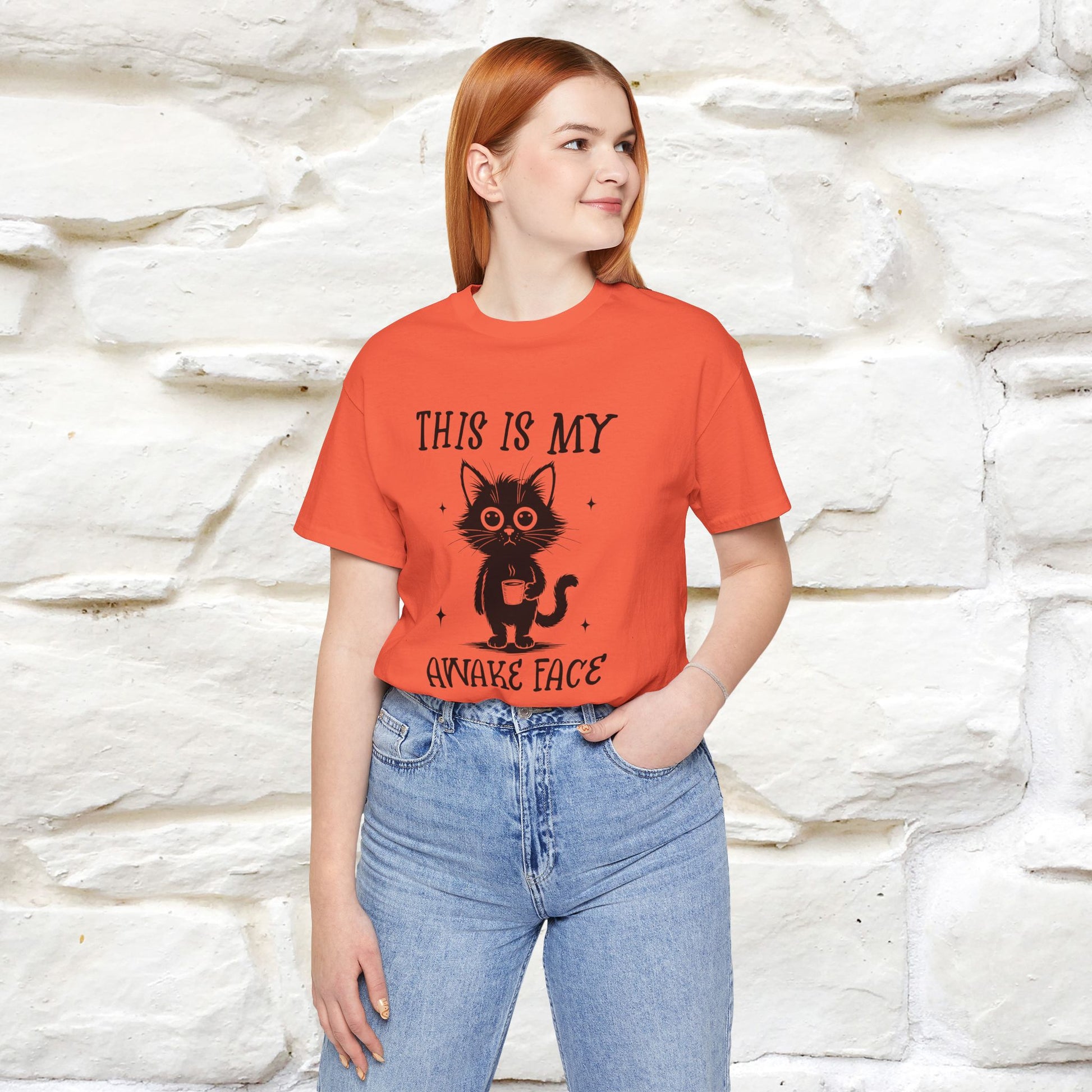"This is My Awake Face" Cat T-Shirt | Funny Design | Nunu&Miao Studio - Nunu&Miao Studio