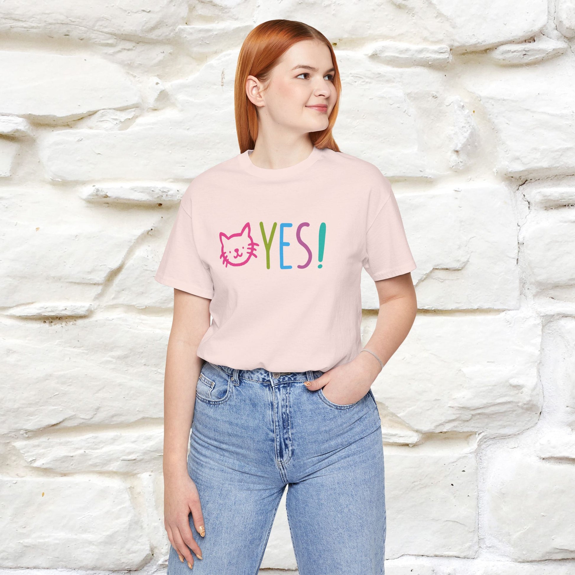 "Yes, Just Do It" Cat T-Shirt| Front & Back Design | Nunu&Miao Studio - Nunu&Miao Studio