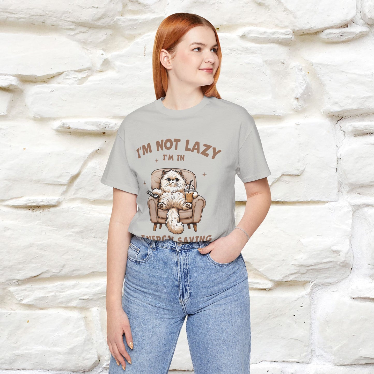 "I'm Not Lazy I'm In Energy-Saving Mode " Cat T-shirt |Nunu&Miao Studio