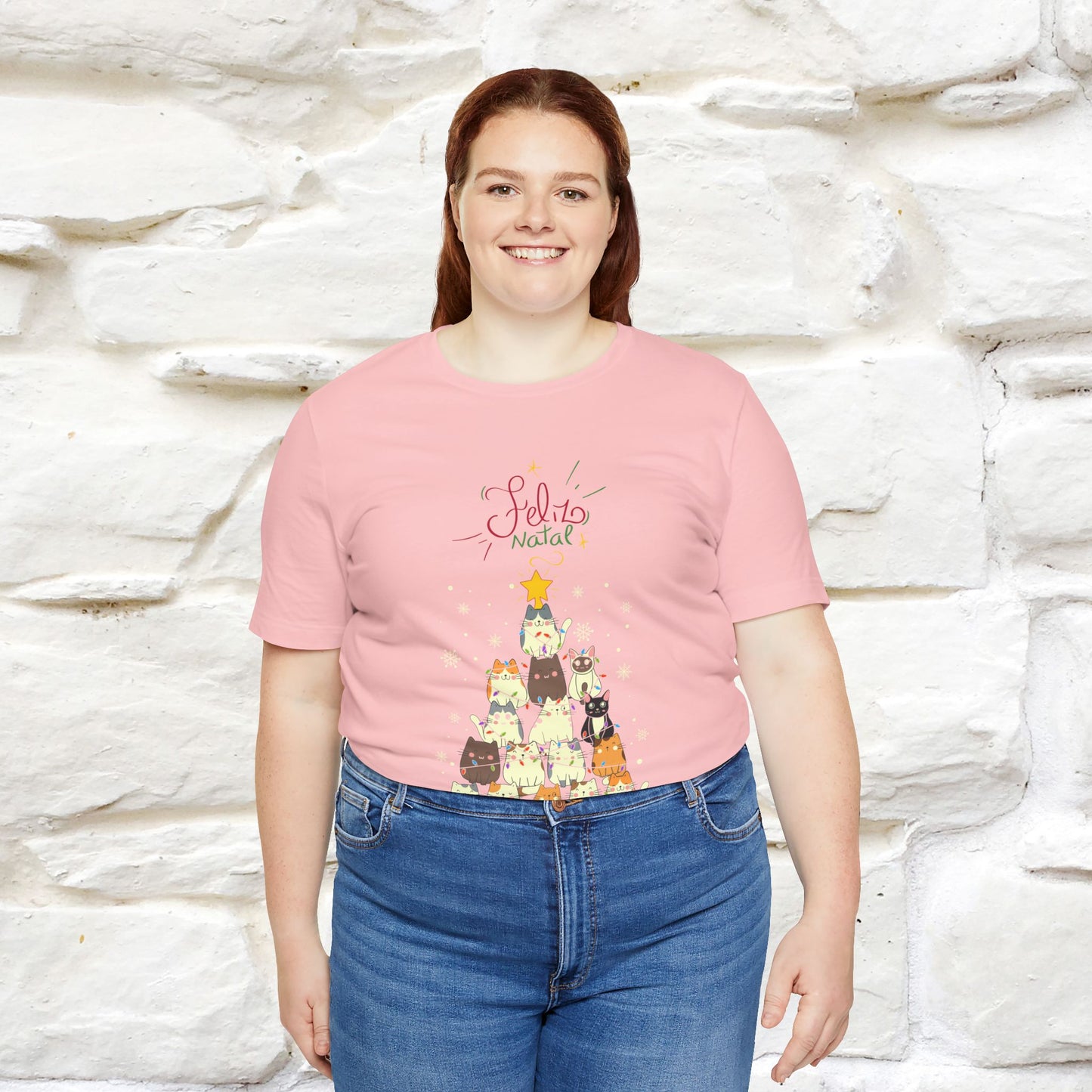 "Feliz Natal" Cat T-shirt|Nunu&Miao Studio - Nunu&Miao Studio
