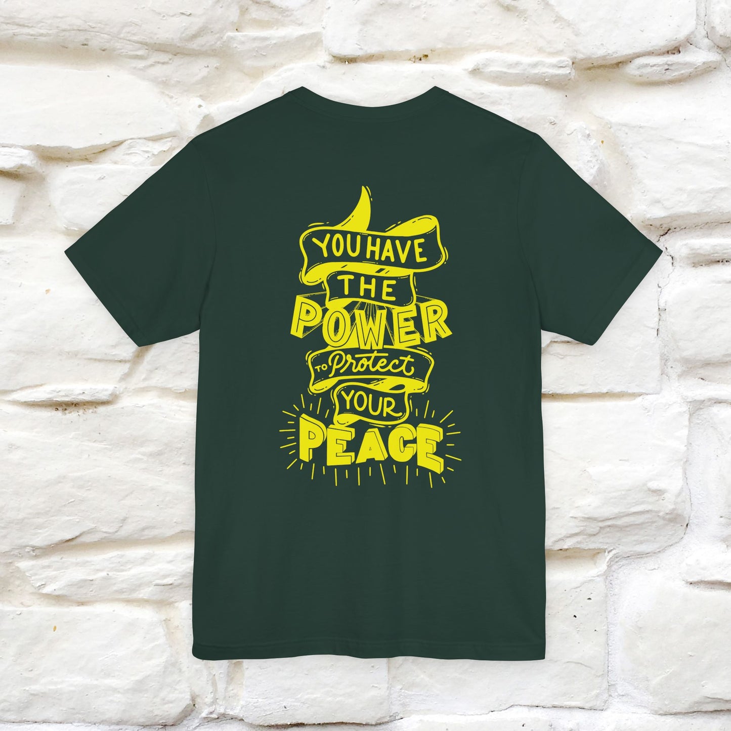 "You Have the Power to Protect Your Peace" Cat T-Shirt| Front & Back Design | Nunu&Miao Studio