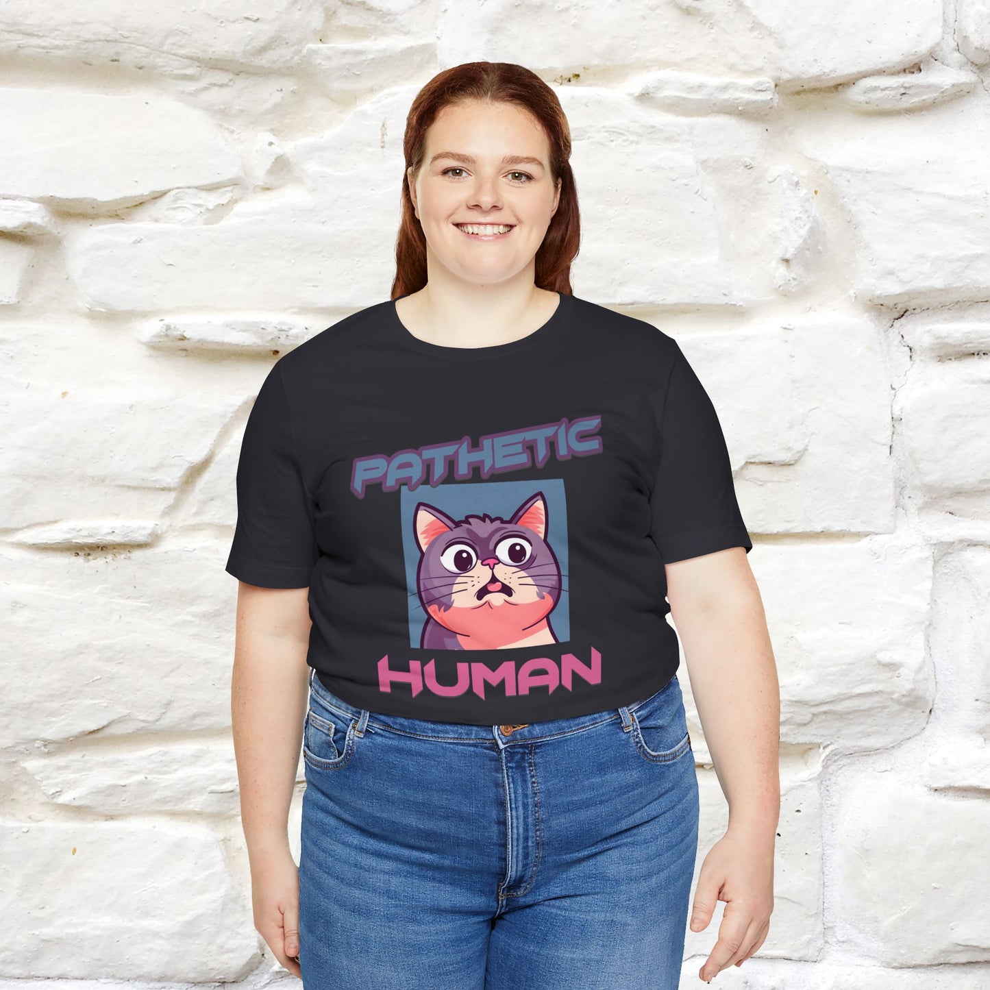 ''Pathetic Human'' | Funny Cat T-Shirt | Nunu&Miao Studio
