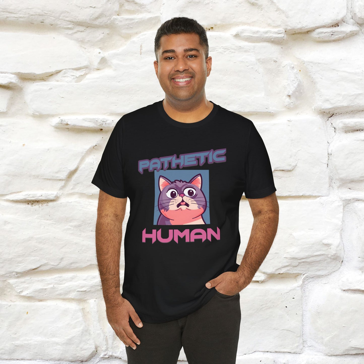 ''Pathetic Human'' | Funny Cat T-Shirt | Nunu&Miao Studio