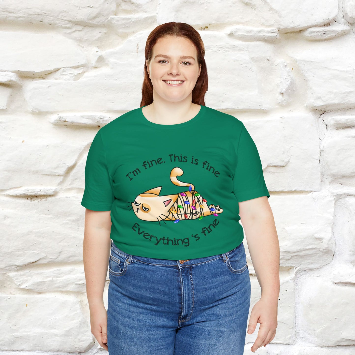 "This Is Fine" |Funny Cat T-Shirt | Nunu&Miao Studio