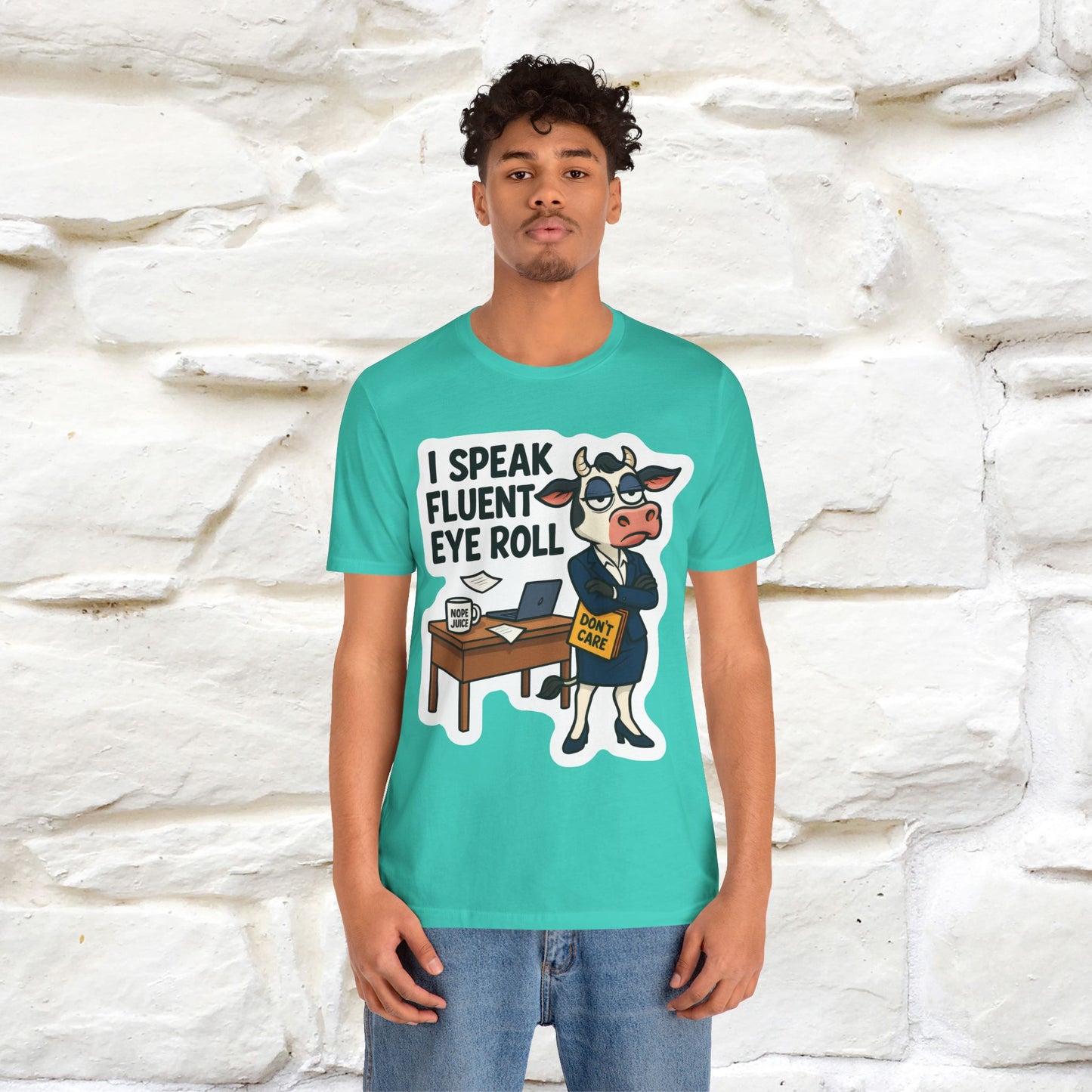 ''I Speak Fluent Eye Roll ''| Sarcastic Cat T-Shirt | Nunu&Miao Studio