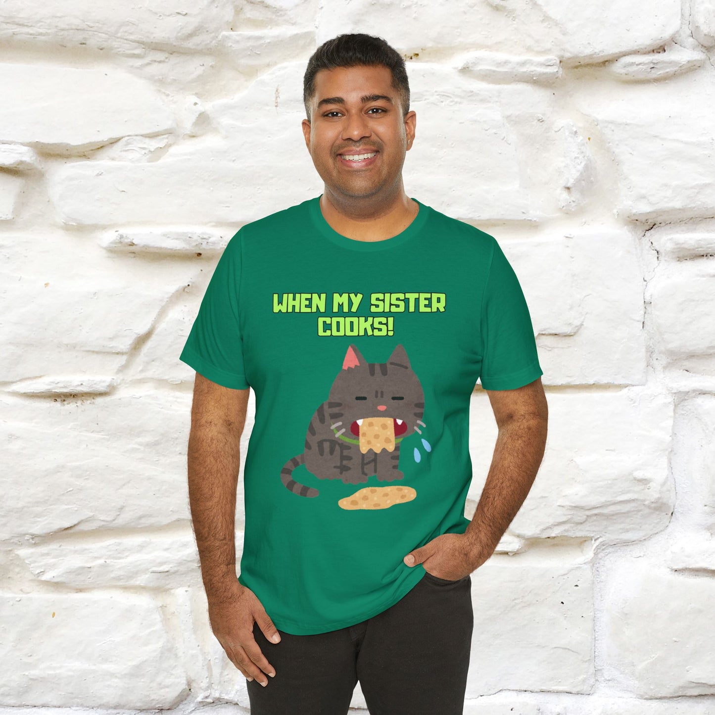 "When My Sister Cooks" Funny Cat T-shirt |Nunu&Miao Studio