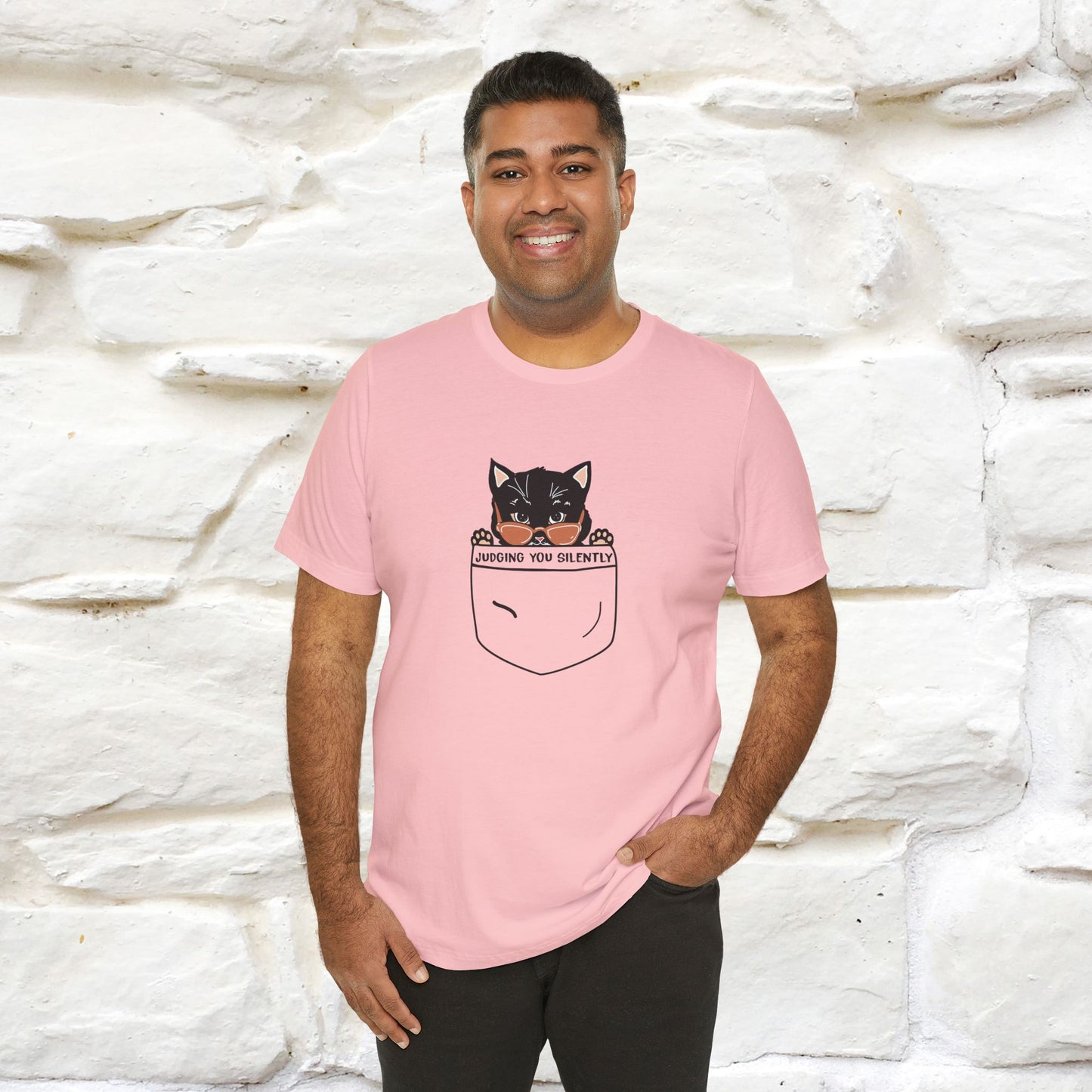 Judging You Silently Cat T-Shirt for Men | 100% Cotton* Funny & Sassy Tee - Nunu&Miao Studio
