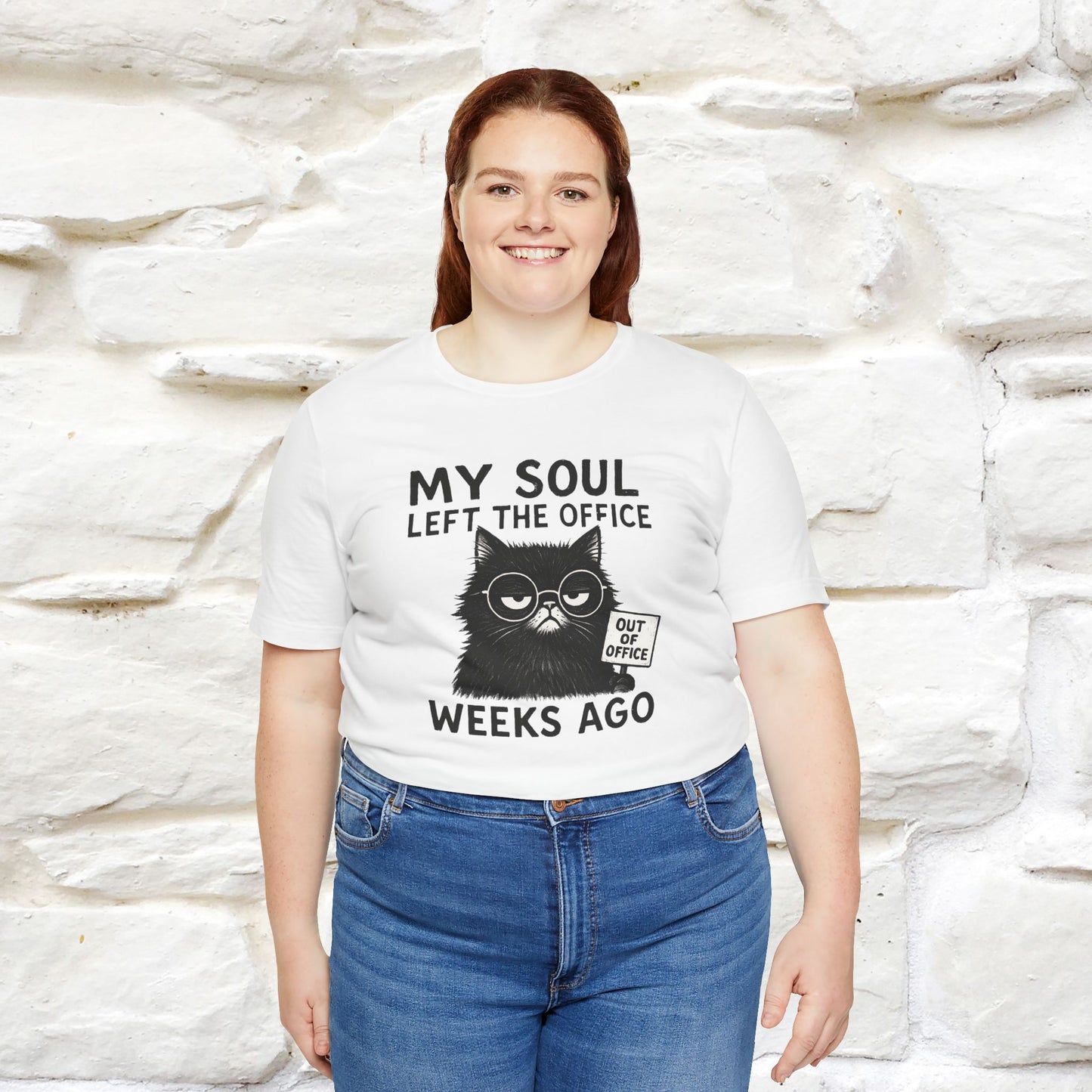 "My Soul Left The Office..." |Funny Cat T-Shirt | Nunu&Miao Studio
