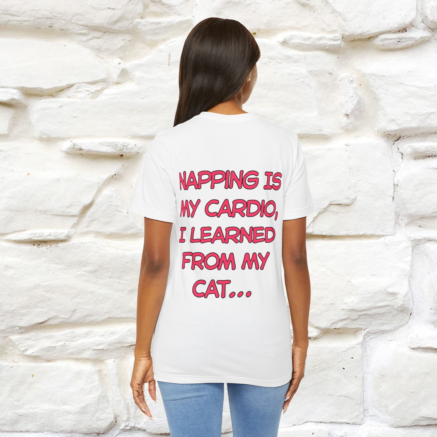 "Napping Is My Cardio, I Learned From My Cat…" Funny Cat T-shirt | Nunu&Miao Studio