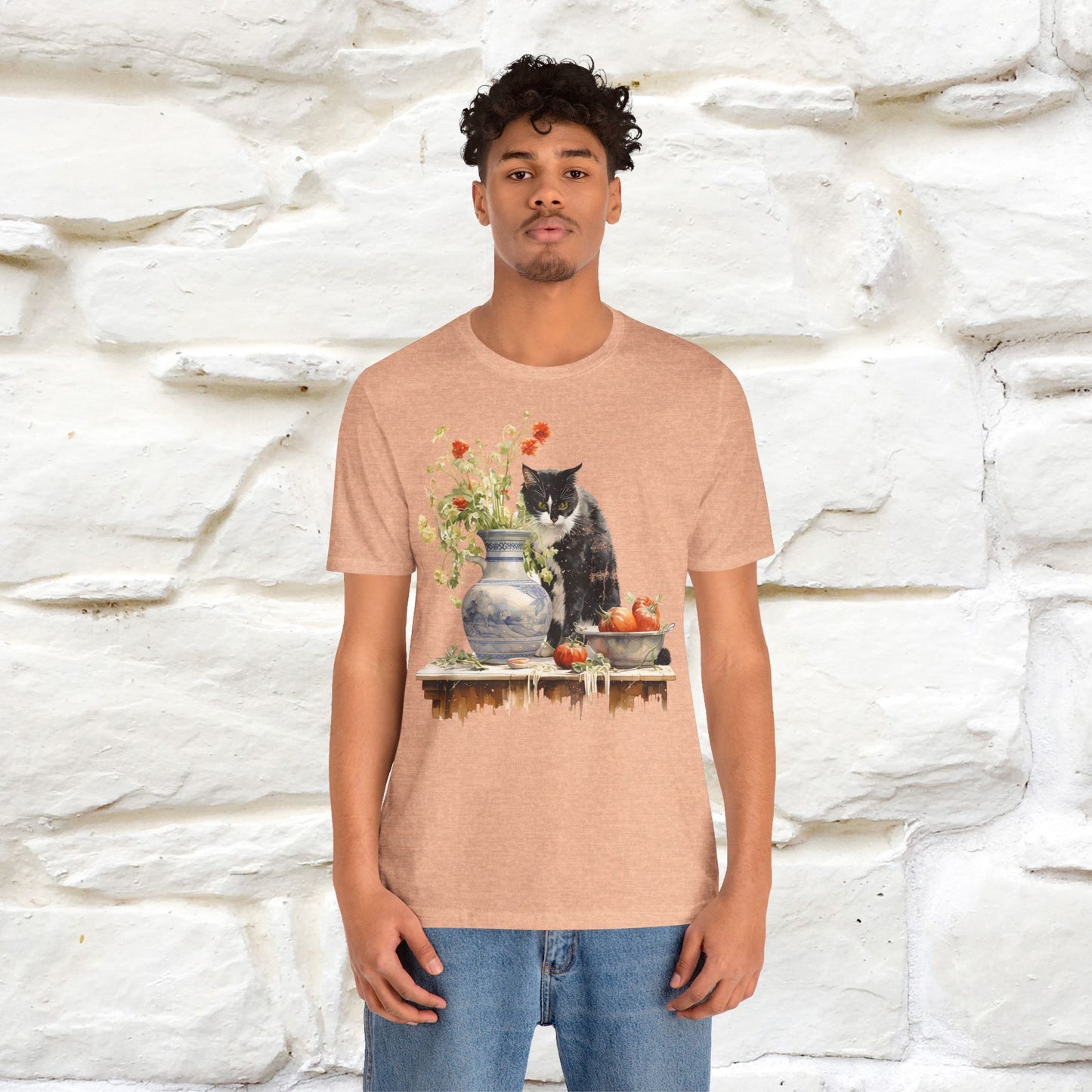 ''THe Cat and The Vase '' T-shirt for Men and Women 100% Cotton* - Nunu&Miao Studio
