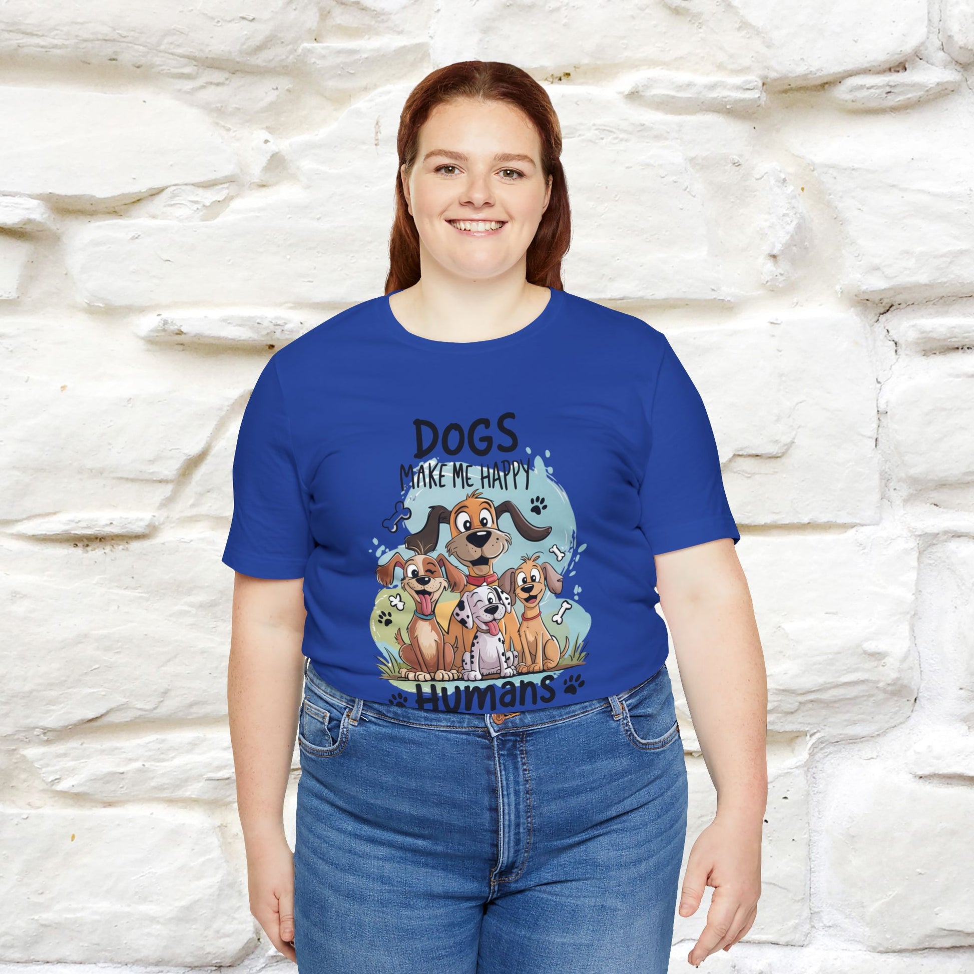 " Dogs Make Me Happy ..."  T-shirt |Nunu&Miao Studio - Nunu&Miao Studio