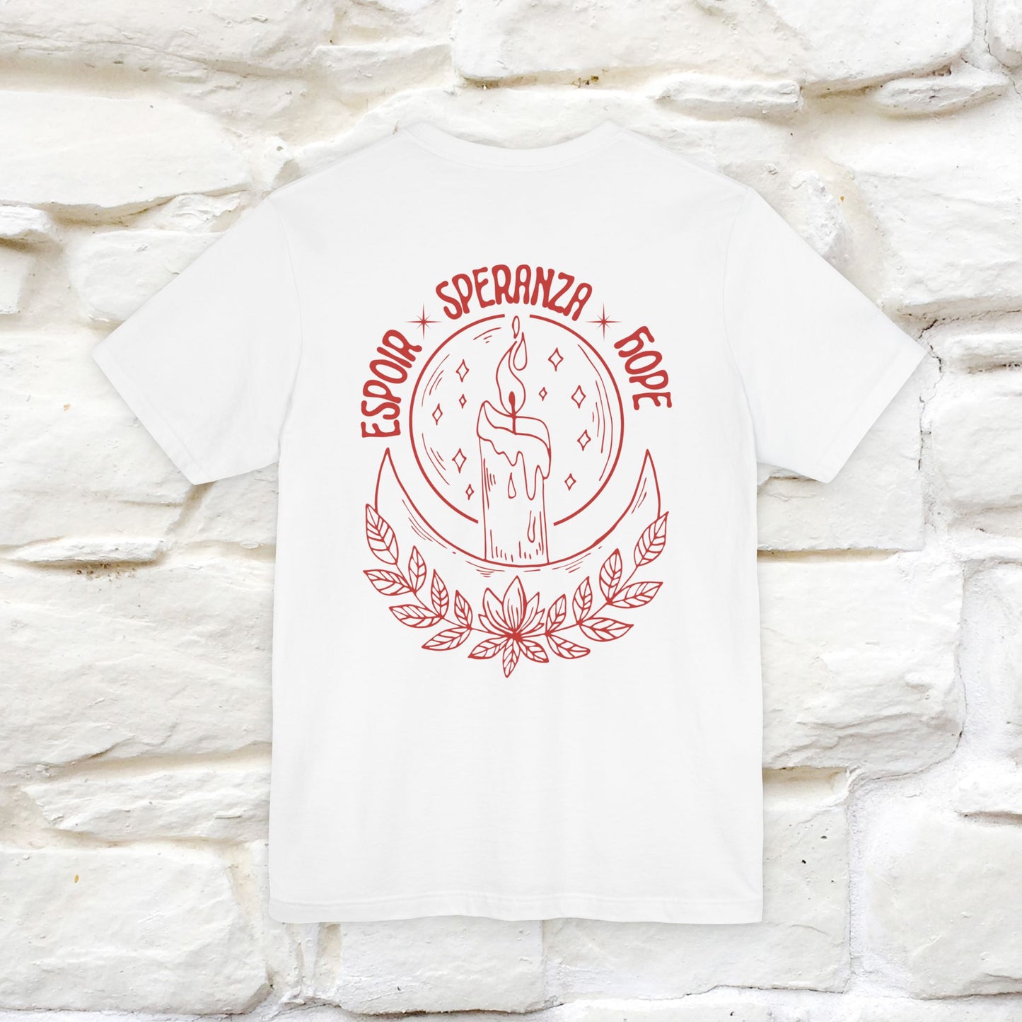 "Espoir Speranza Hope'' Cat T-Shirt Front and Back Design | Nunu&Miao Studio