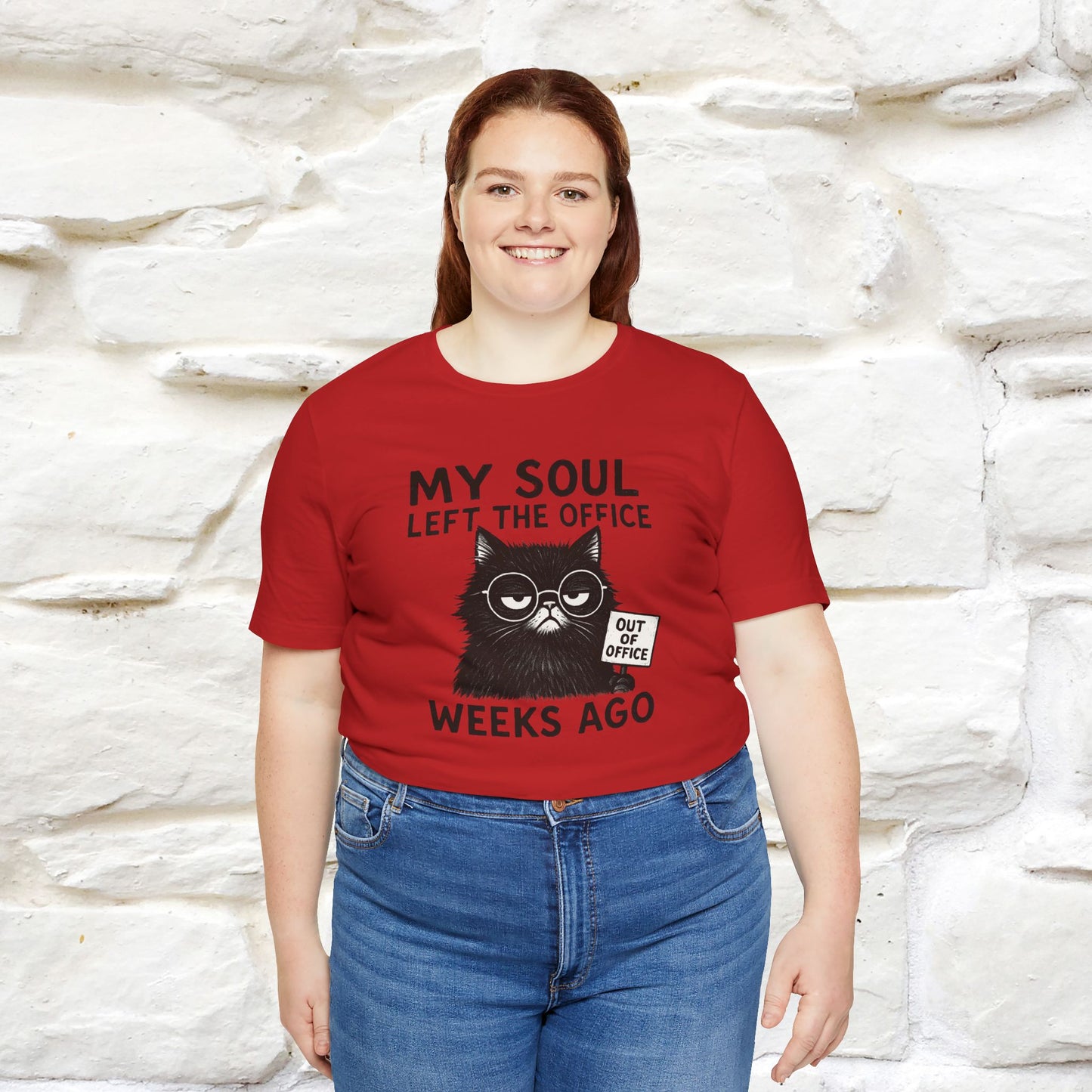 "My Soul Left The Office..." |Funny Cat T-Shirt | Nunu&Miao Studio