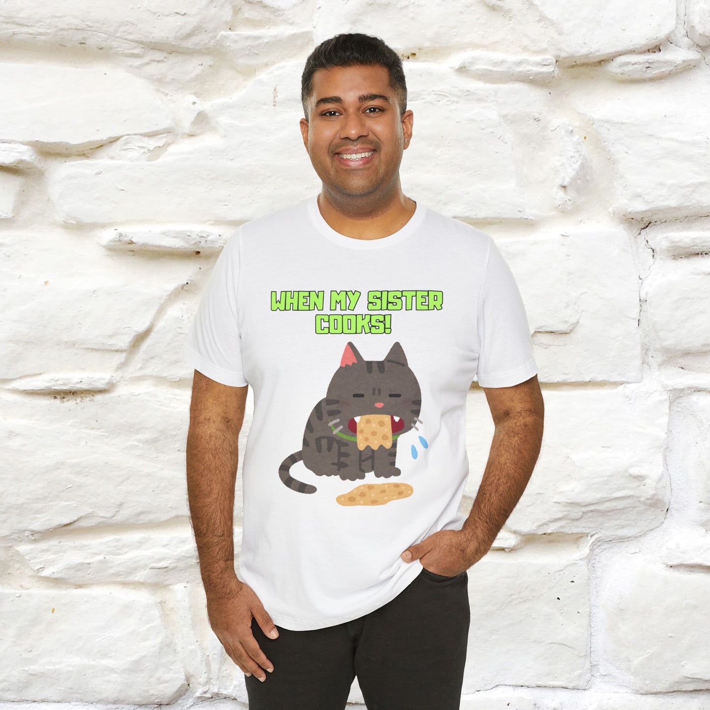 "When My Sister Cooks" Funny Cat T-shirt |Nunu&Miao Studio - Nunu&Miao Studio