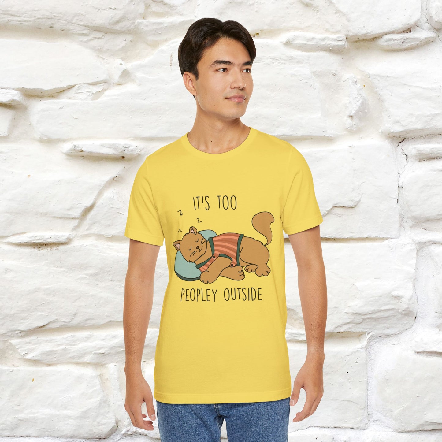 ''It’s Too Peopley Outside'' | Funny Cat T-Shirt | Nunu&Miao Studio