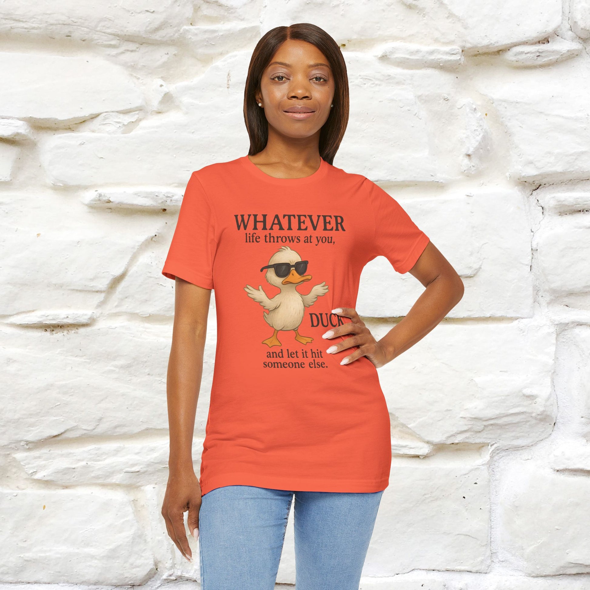 "Whatever Life Throws At You " Funny Duck T-shirt |Nunu&Miao Studio - Nunu&Miao Studio