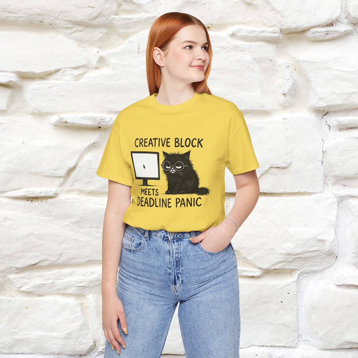 "Creative Block Meets Deadline..." |Cat T-Shirt | Nunu&Miao Studio