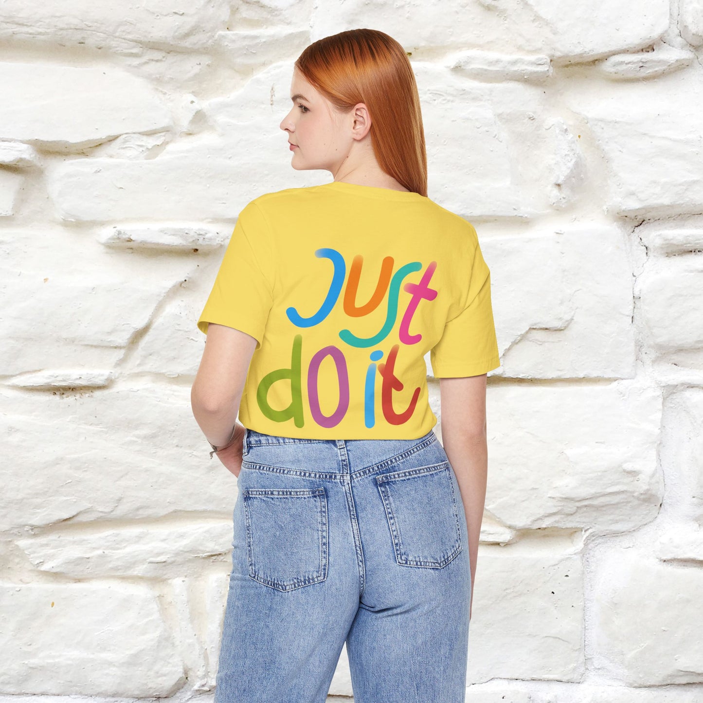 "Yes, Just Do It" Cat T-Shirt| Front & Back Design | Nunu&Miao Studio