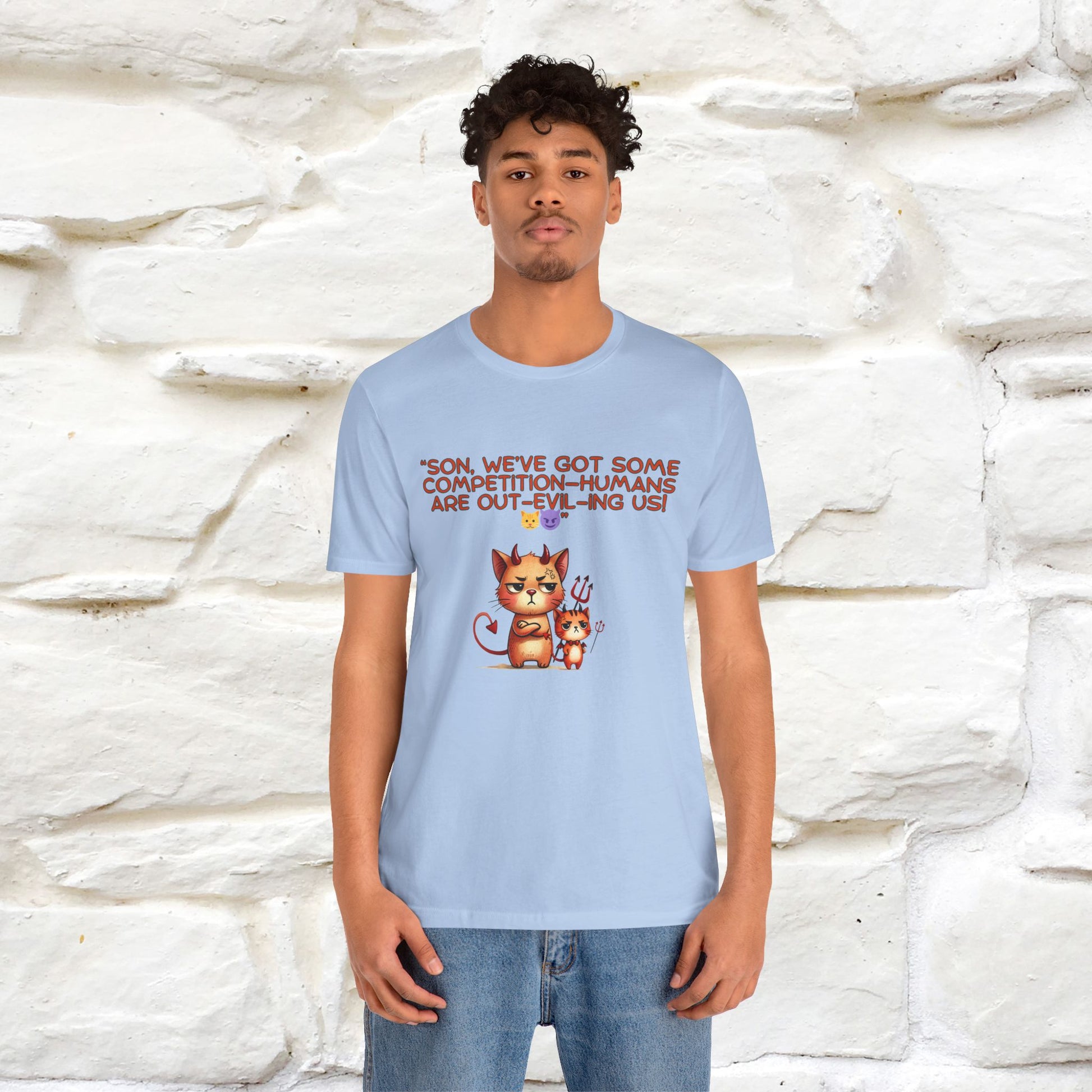 "Humans Are Out-Evil-Ing Us." Cat  T-shirt |Nunu&Miao Studio - Nunu&Miao Studio