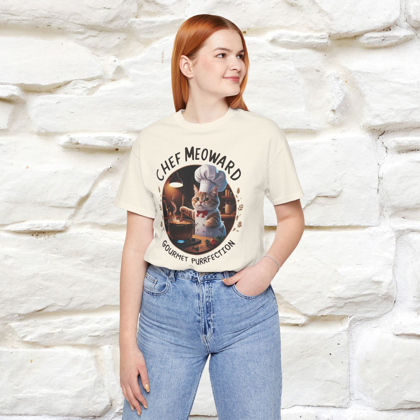 "Chef Meoward Gourmet Purrfection" Cat T-Shirt for Men & Women | 100% Cotton* - Nunu&Miao Studio