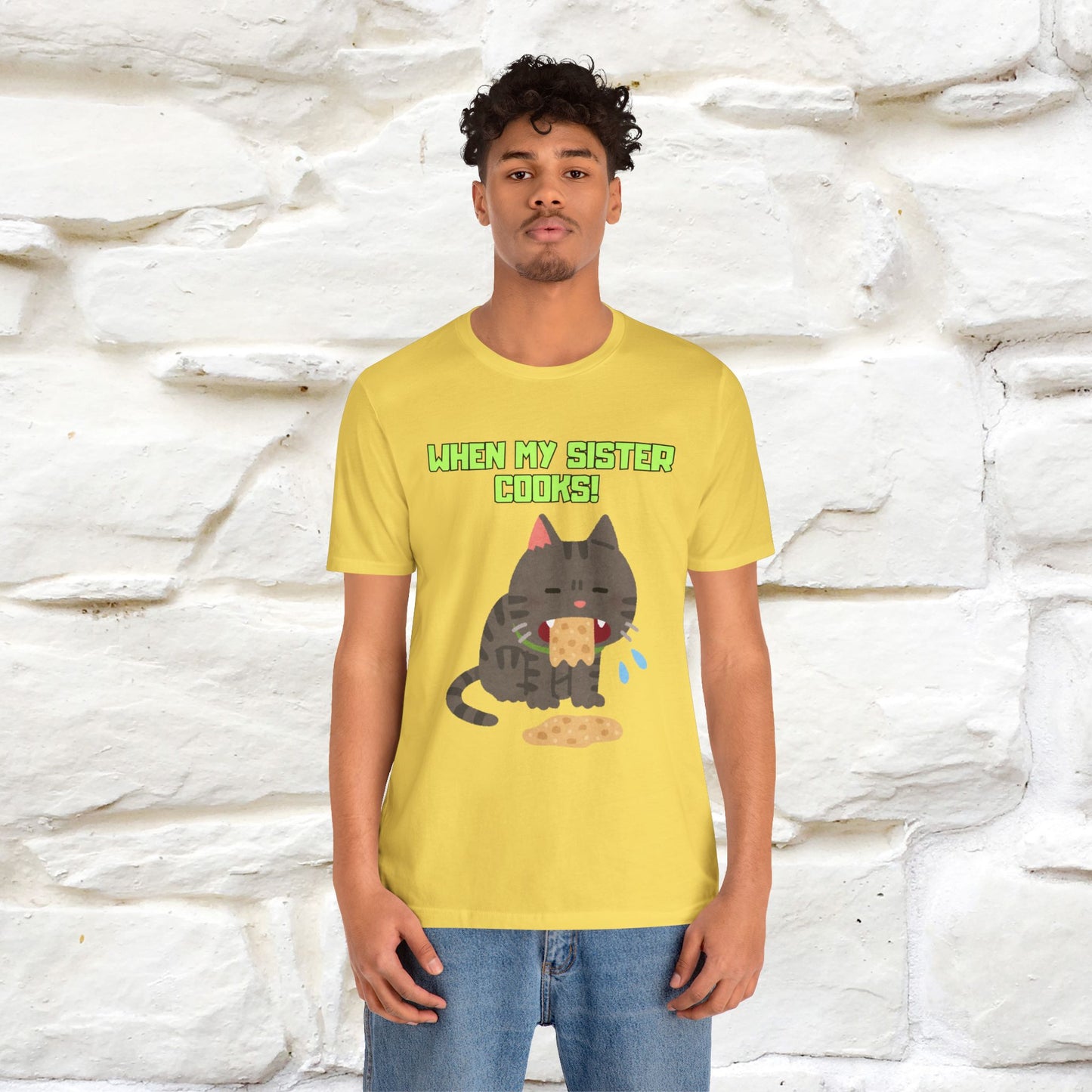 "When My Sister Cooks" Funny Cat T-shirt |Nunu&Miao Studio