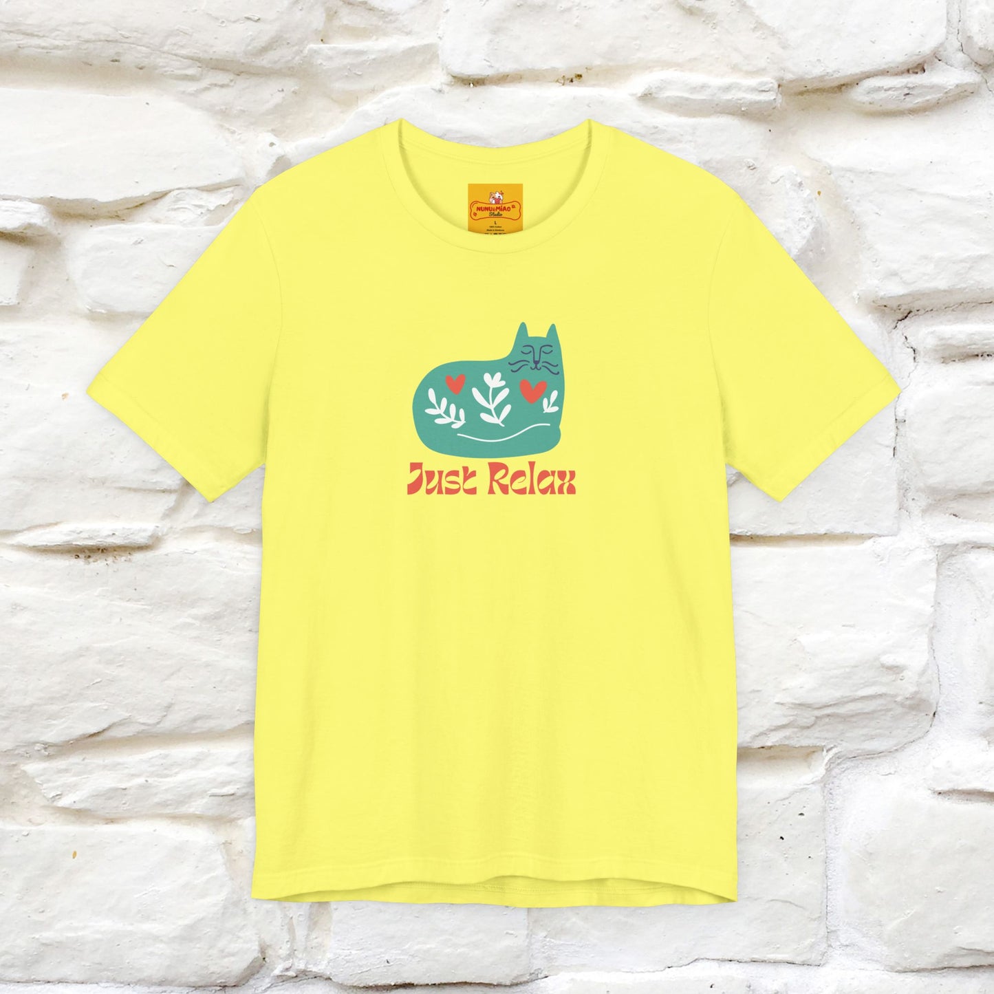 "Just Relax'' Cat T-Shirt Front and Back Design | Nunu&Miao Studio