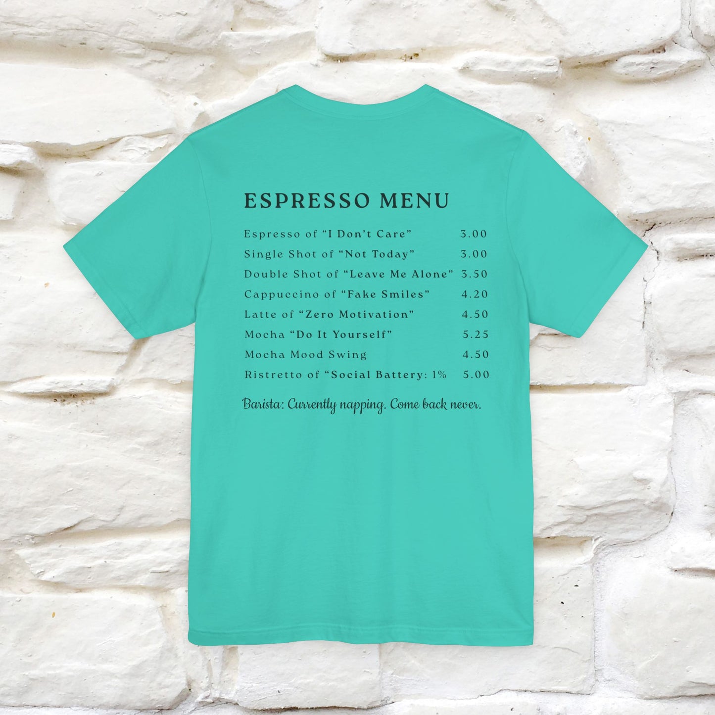 "More Espresso Less Depresso" |Cat T-Shirt | Nunu&Miao Studio