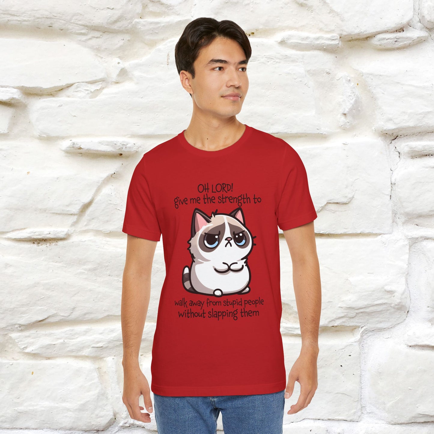 ''Oh Lord! Give Me Strength to ...'' Cat T-Shirt | | Nunu&Miao Studio