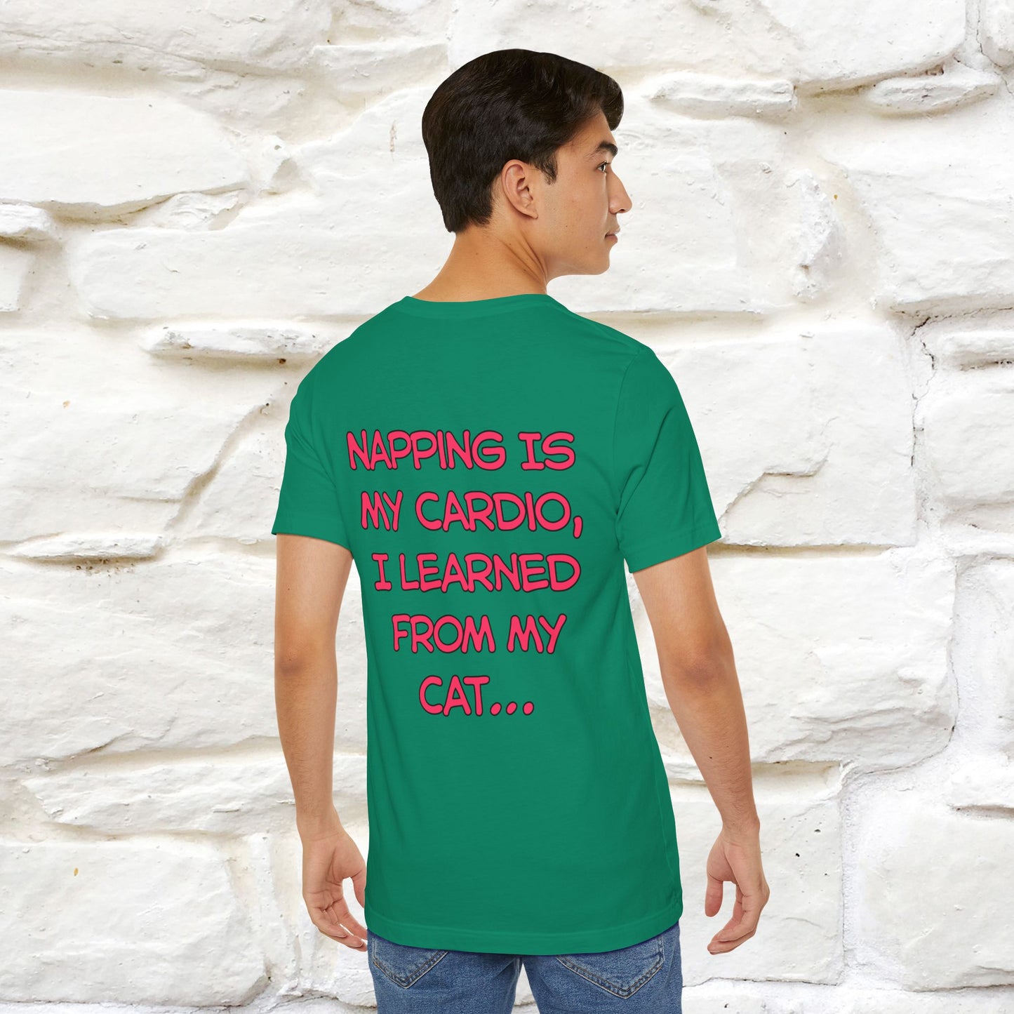 "Napping Is My Cardio, I Learned From My Cat…" Funny Cat T-shirt | Nunu&Miao Studio