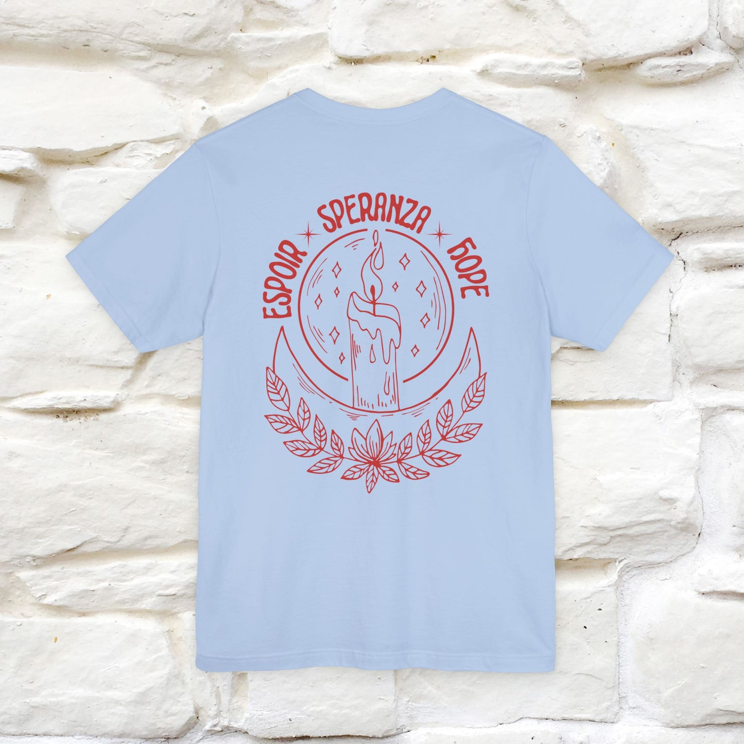 "Espoir Speranza Hope'' Cat T-Shirt Front and Back Design | Nunu&Miao Studio